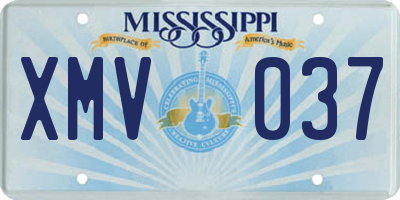 MS license plate XMV037