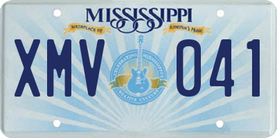 MS license plate XMV041