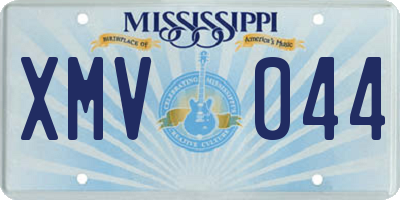 MS license plate XMV044