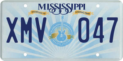 MS license plate XMV047