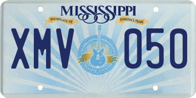 MS license plate XMV050