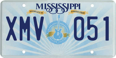 MS license plate XMV051