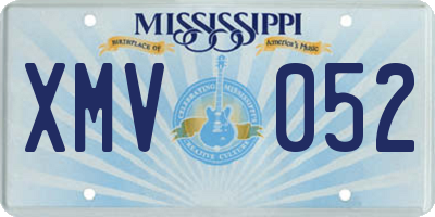 MS license plate XMV052