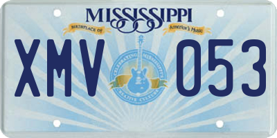 MS license plate XMV053