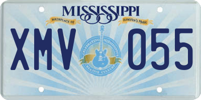 MS license plate XMV055