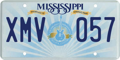 MS license plate XMV057