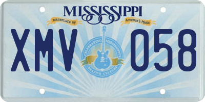 MS license plate XMV058