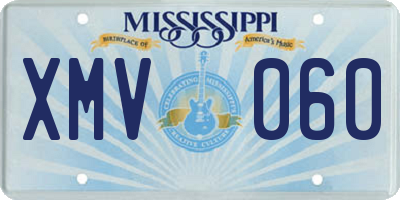 MS license plate XMV060