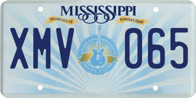 MS license plate XMV065