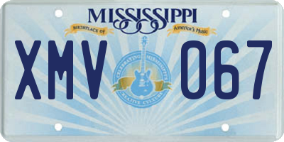 MS license plate XMV067