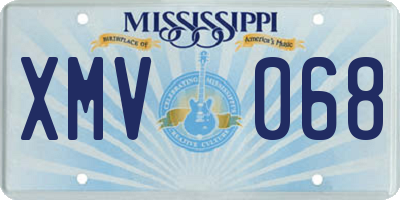 MS license plate XMV068