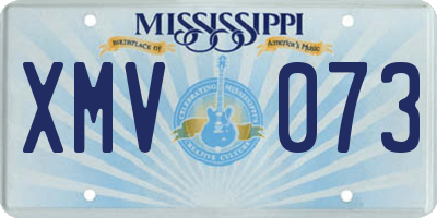 MS license plate XMV073