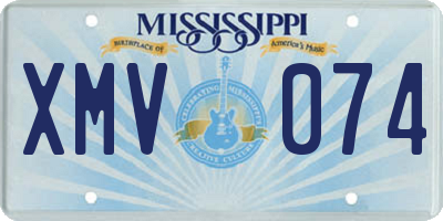 MS license plate XMV074