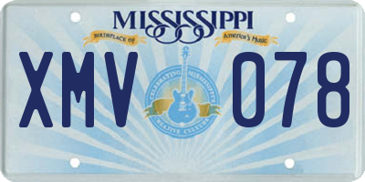 MS license plate XMV078