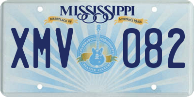 MS license plate XMV082