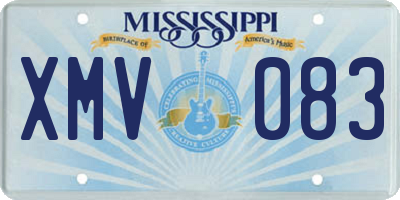 MS license plate XMV083