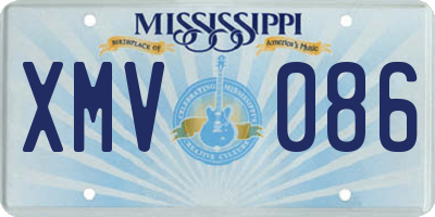 MS license plate XMV086