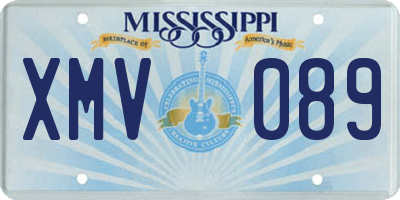 MS license plate XMV089