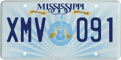 MS license plate XMV091