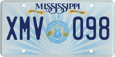 MS license plate XMV098
