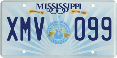 MS license plate XMV099
