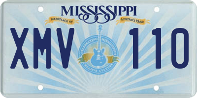 MS license plate XMV110