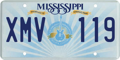 MS license plate XMV119