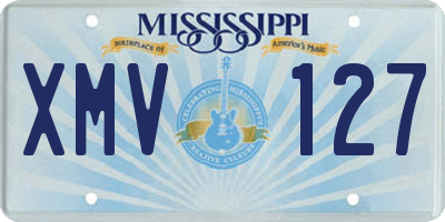 MS license plate XMV127