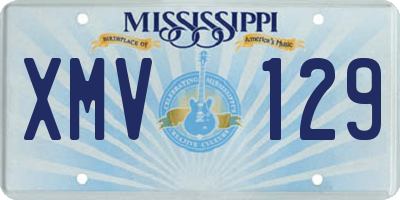 MS license plate XMV129