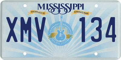 MS license plate XMV134