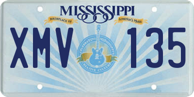 MS license plate XMV135