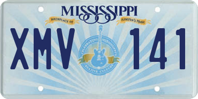 MS license plate XMV141