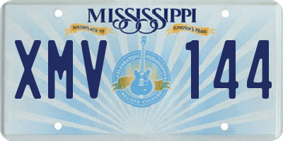 MS license plate XMV144