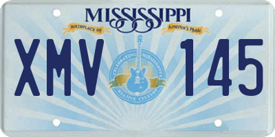 MS license plate XMV145