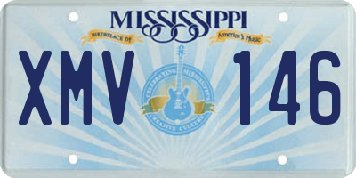 MS license plate XMV146