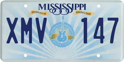 MS license plate XMV147
