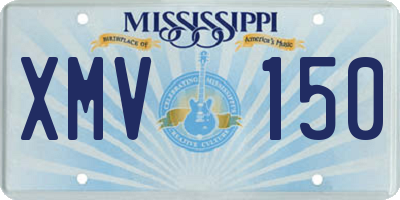 MS license plate XMV150