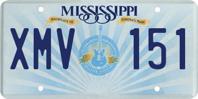 MS license plate XMV151