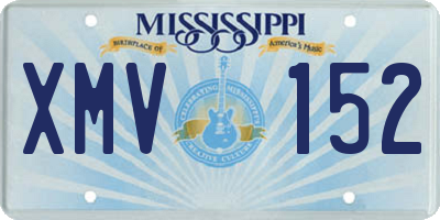 MS license plate XMV152