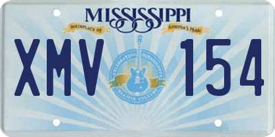 MS license plate XMV154