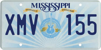 MS license plate XMV155