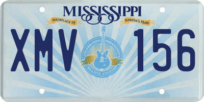 MS license plate XMV156