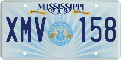 MS license plate XMV158