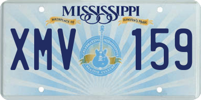 MS license plate XMV159