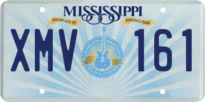 MS license plate XMV161