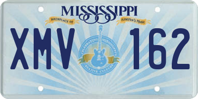 MS license plate XMV162