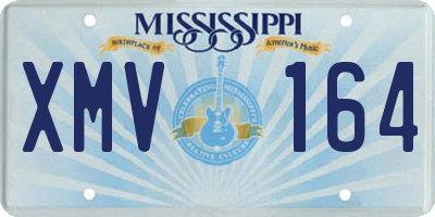 MS license plate XMV164