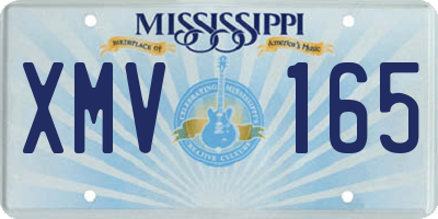 MS license plate XMV165