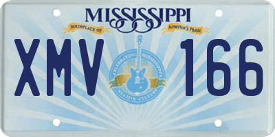 MS license plate XMV166
