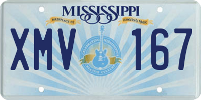 MS license plate XMV167